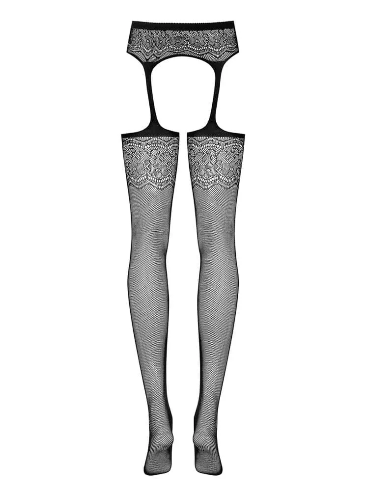 Obsessive S207 fekete harisnyatartós harisnya XL/XXL – elegancia és csábítás