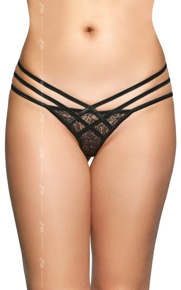 Softline fekete tanga – elegáns és kényelmes S/M méretben