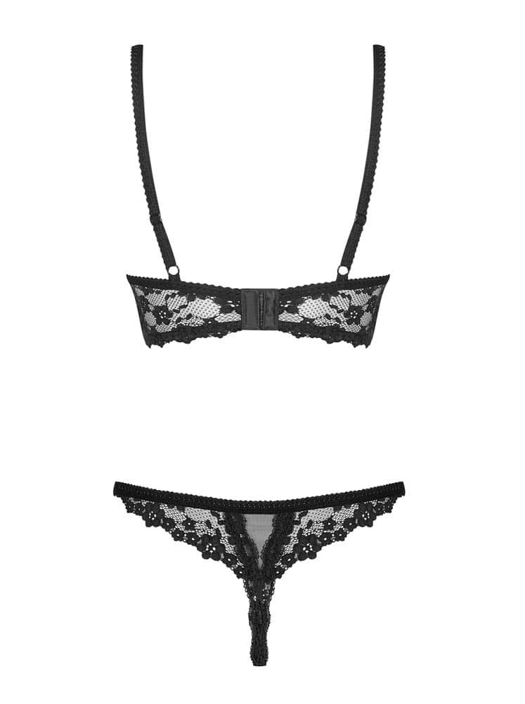 Obsessive Letica cupless szett fekete – merész kétrészes együttes L/XL