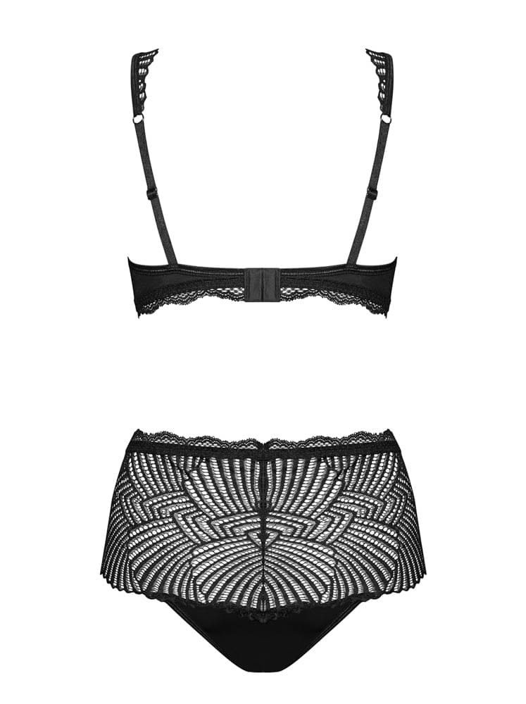 Obsessive Klarita fekete szett – elegáns kétrészes együttes S/M