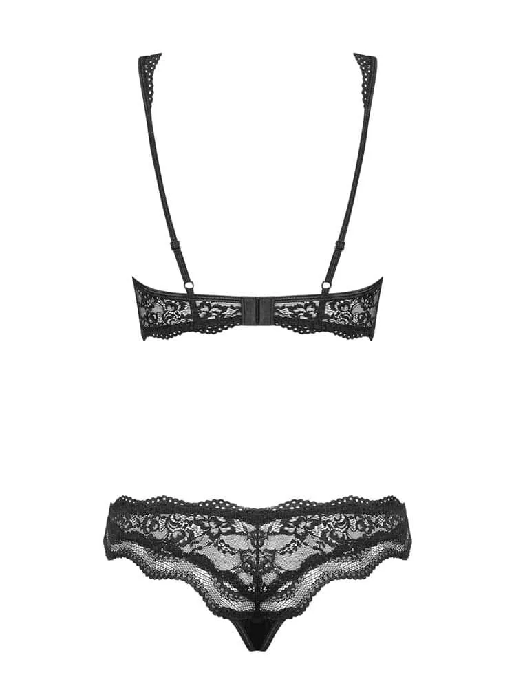 Obsessive Luvae fekete együttes – elegáns csipkés szettel S/M