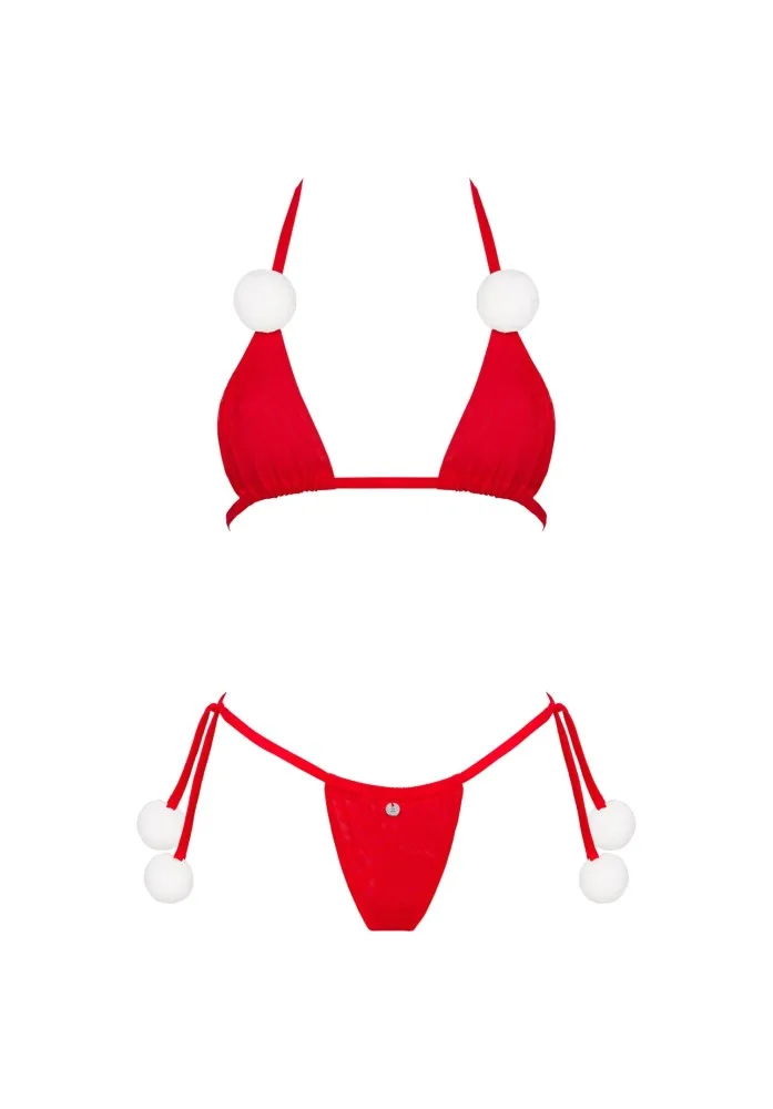 Obsessive Bobble Girl fehér-piros bugyiszett – 2 részes játékos együttes