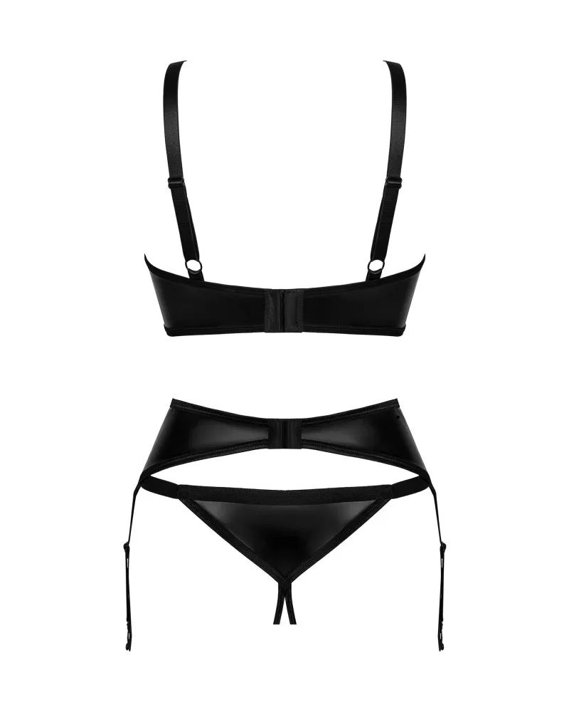 Obsessive Armares 3 részes fekete nyitott tangás szett M/L