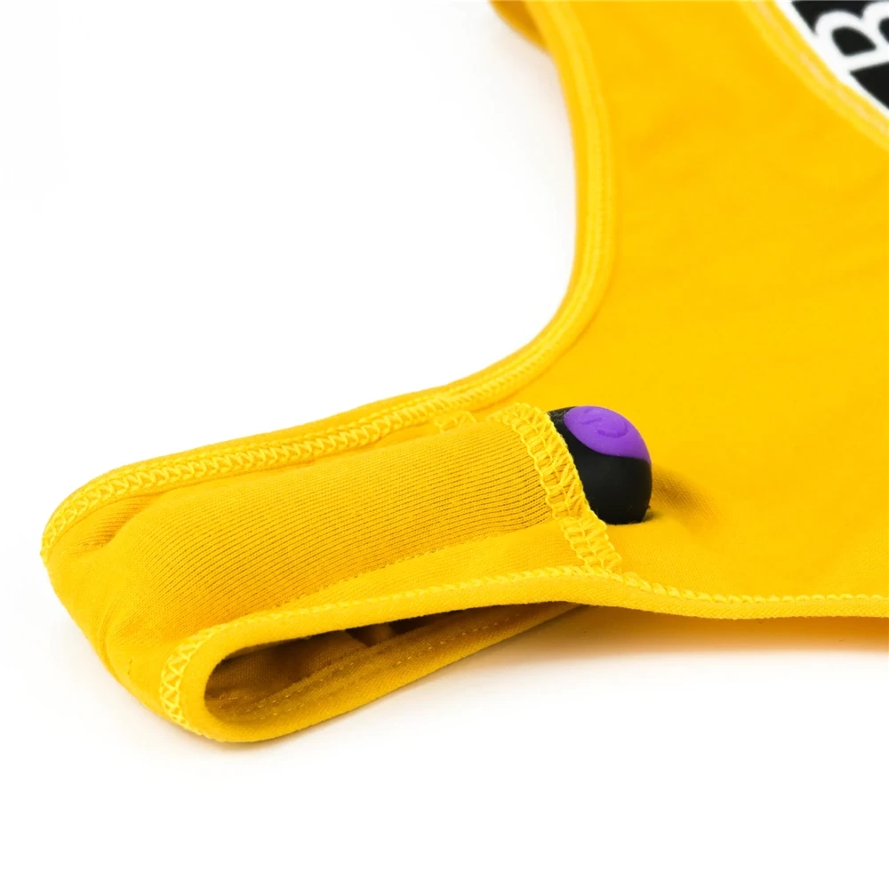 Lovetoy Vibráló Távirányítós Tanga XL/XXL – Sárga Pamut Alsó