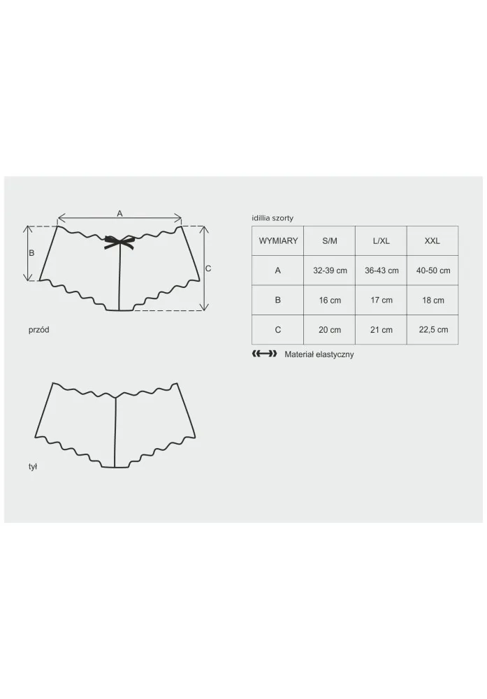 Obsessive Imperia fekete shortie – elegáns és kényelmes női alsó L/XL