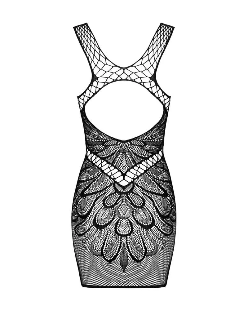 Obsessive D608 fekete nylon miniruha – S/M/L méretben