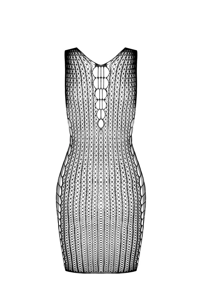 Passion BS097 fekete áttetsző ruha – érzéki elegancia egy méretben