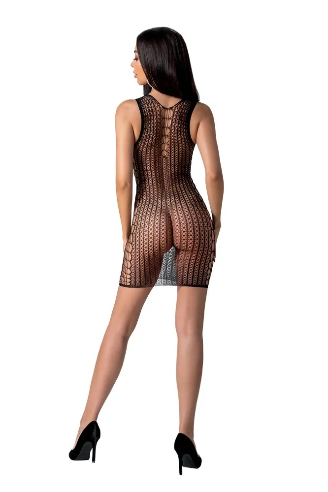 Passion BS097 fekete áttetsző ruha – érzéki elegancia egy méretben