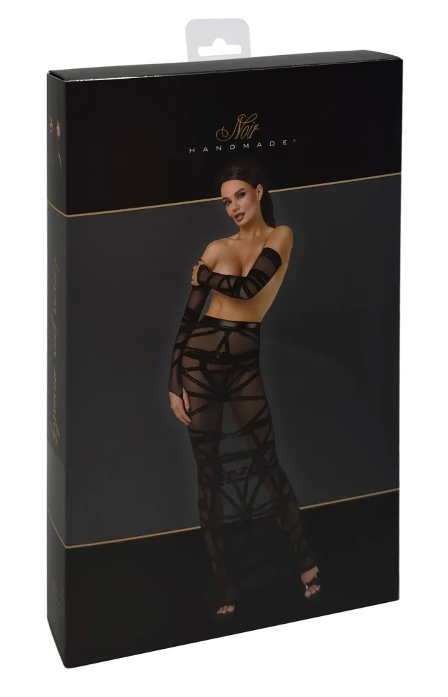 Noir Handmade Bondesque hosszú fekete szoknya – S méret