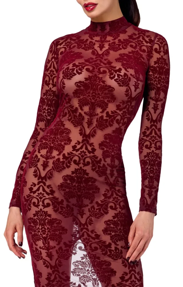 Noir Handmade Kink Royal bordó hosszú ruha – királynői eleganciával