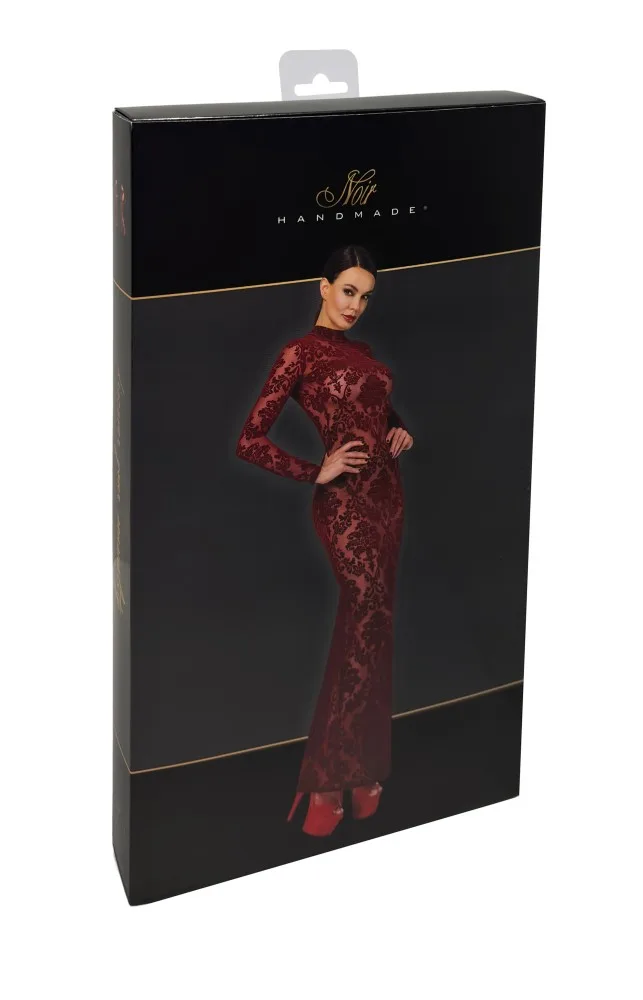 Noir Handmade Kink Royal bordó hosszú ruha – elegáns és merész