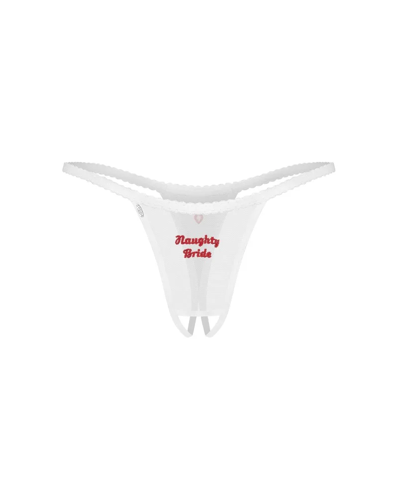 Obsessive Weddya menyasszonyi nyitott tanga – fehér, S/M
